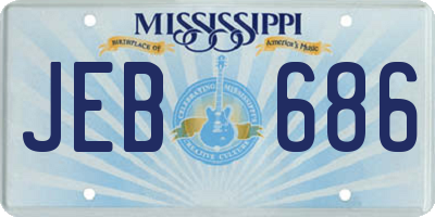 MS license plate JEB686