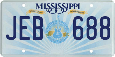 MS license plate JEB688