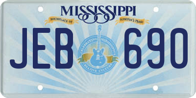 MS license plate JEB690