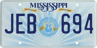 MS license plate JEB694