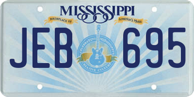 MS license plate JEB695