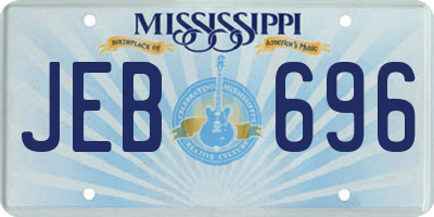 MS license plate JEB696
