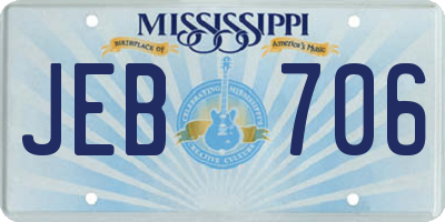 MS license plate JEB706