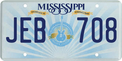 MS license plate JEB708