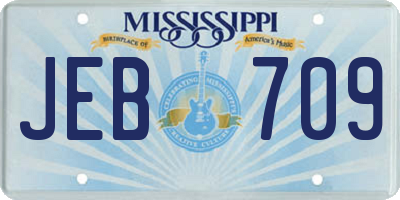 MS license plate JEB709