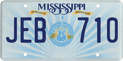 MS license plate JEB710
