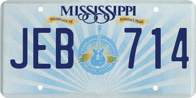MS license plate JEB714