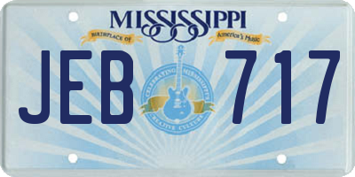 MS license plate JEB717