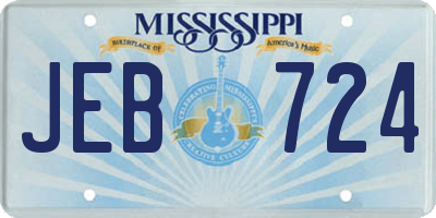 MS license plate JEB724