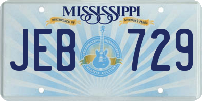 MS license plate JEB729