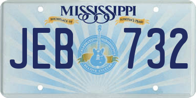 MS license plate JEB732