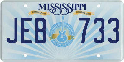 MS license plate JEB733