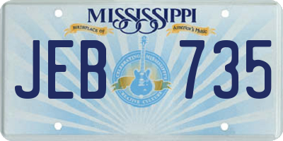 MS license plate JEB735