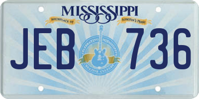 MS license plate JEB736