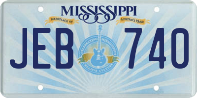 MS license plate JEB740