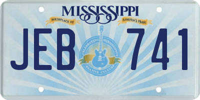 MS license plate JEB741