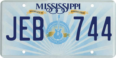 MS license plate JEB744