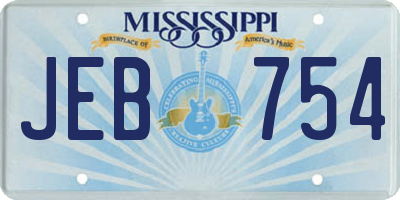 MS license plate JEB754
