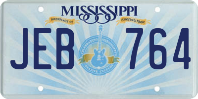 MS license plate JEB764