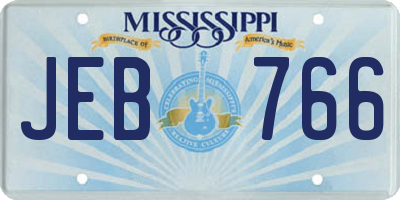 MS license plate JEB766