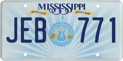 MS license plate JEB771
