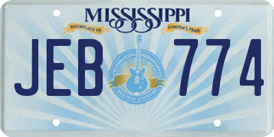 MS license plate JEB774