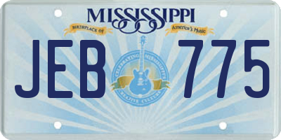MS license plate JEB775
