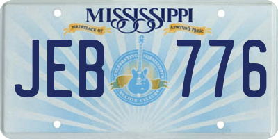 MS license plate JEB776
