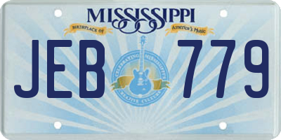 MS license plate JEB779