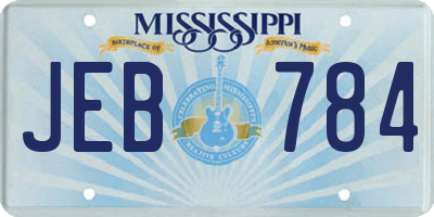 MS license plate JEB784
