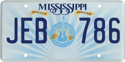 MS license plate JEB786