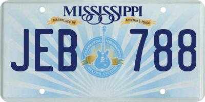 MS license plate JEB788