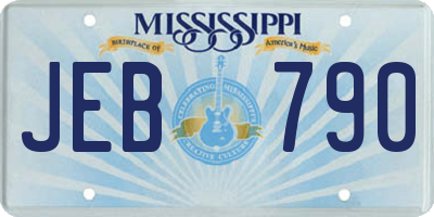 MS license plate JEB790