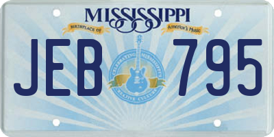 MS license plate JEB795
