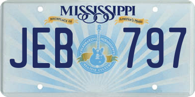 MS license plate JEB797