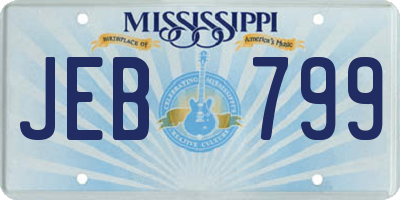 MS license plate JEB799