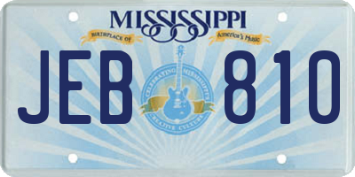 MS license plate JEB810