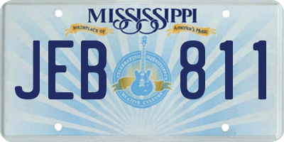 MS license plate JEB811