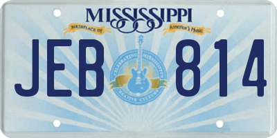 MS license plate JEB814