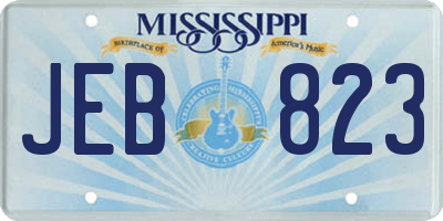 MS license plate JEB823