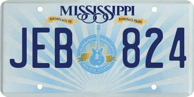 MS license plate JEB824