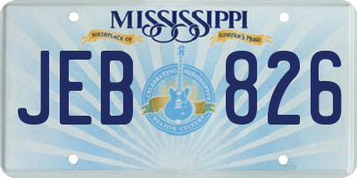 MS license plate JEB826