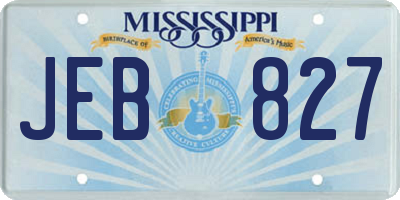 MS license plate JEB827