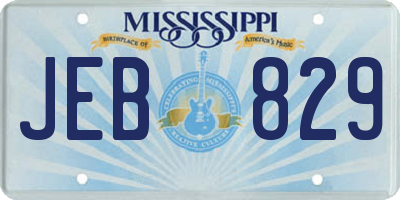 MS license plate JEB829