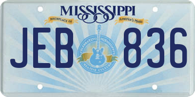 MS license plate JEB836