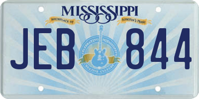 MS license plate JEB844