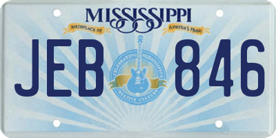 MS license plate JEB846
