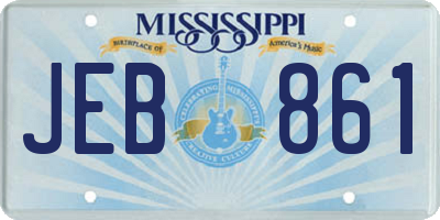 MS license plate JEB861