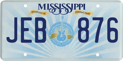 MS license plate JEB876