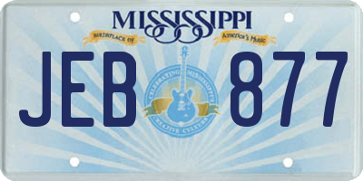 MS license plate JEB877